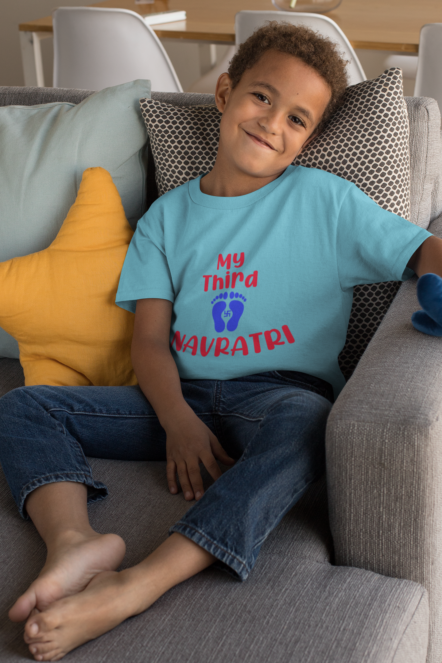 My Third Navratri Half Sleeves T-Shirt for Boy-FunkyTeesClub