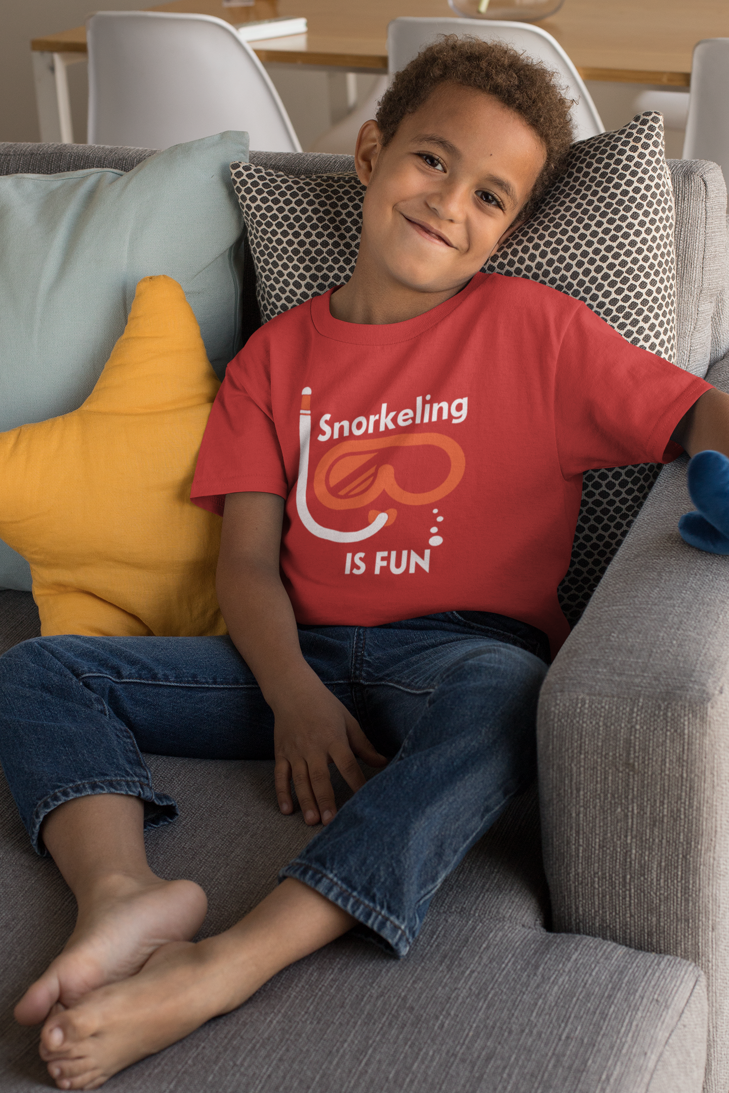 Snorkeling Is Fun Half Sleeves T-Shirt for Boy-FunkyTeesClub
