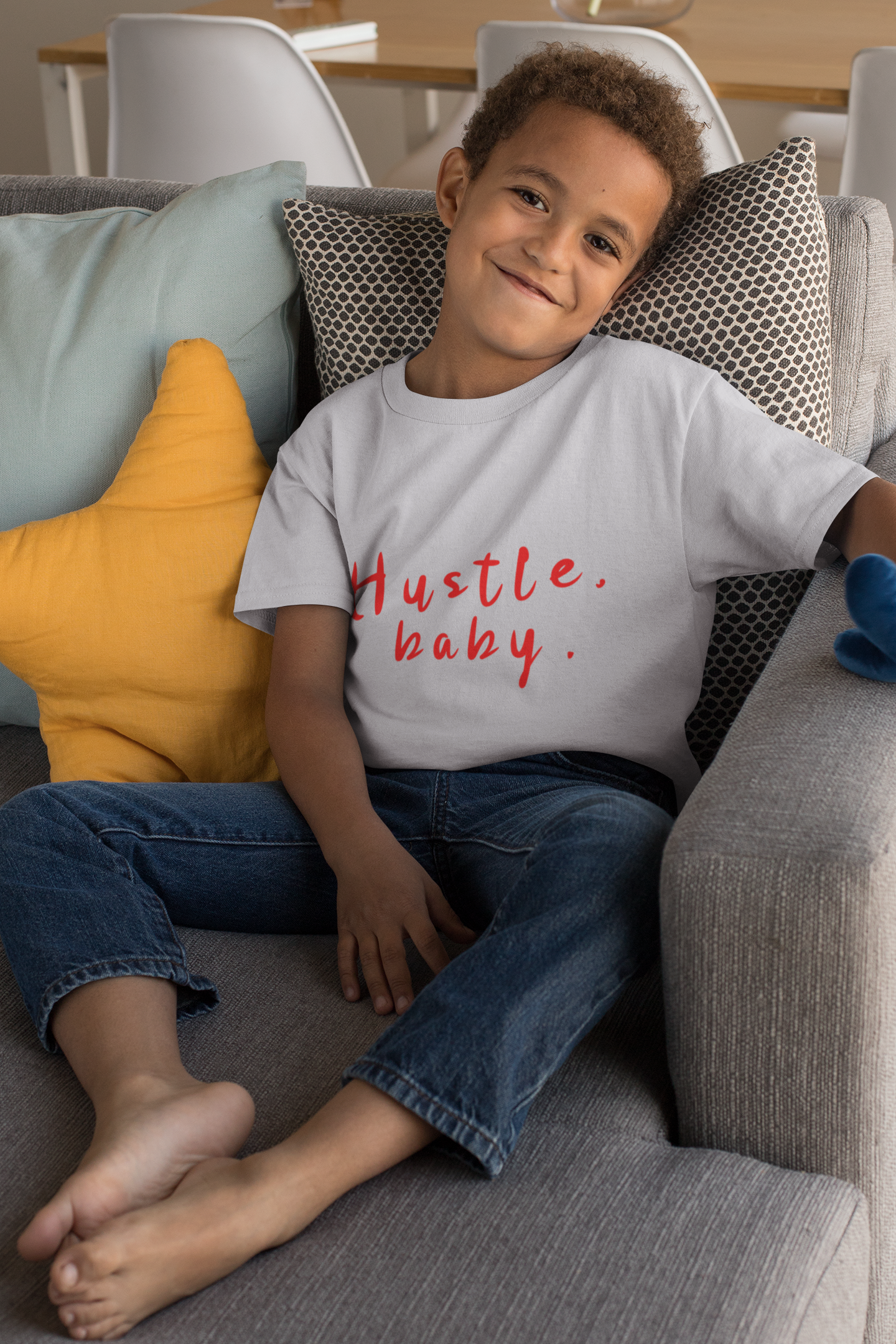 Hustle Baby Half Sleeves T-Shirt for Boy-FunkyTeesClub