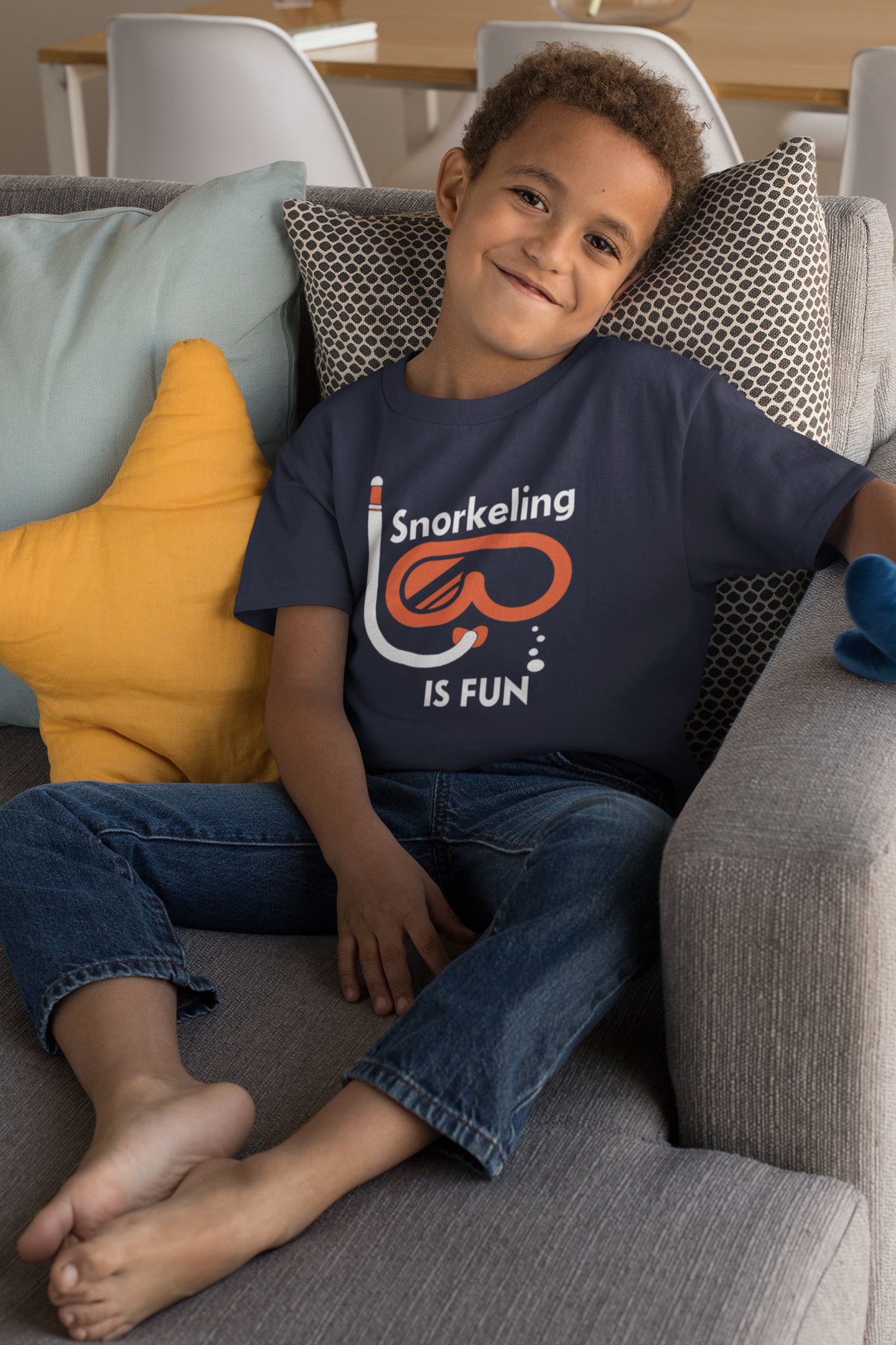 Snorkeling Is Fun Half Sleeves T-Shirt for Boy-FunkyTeesClub