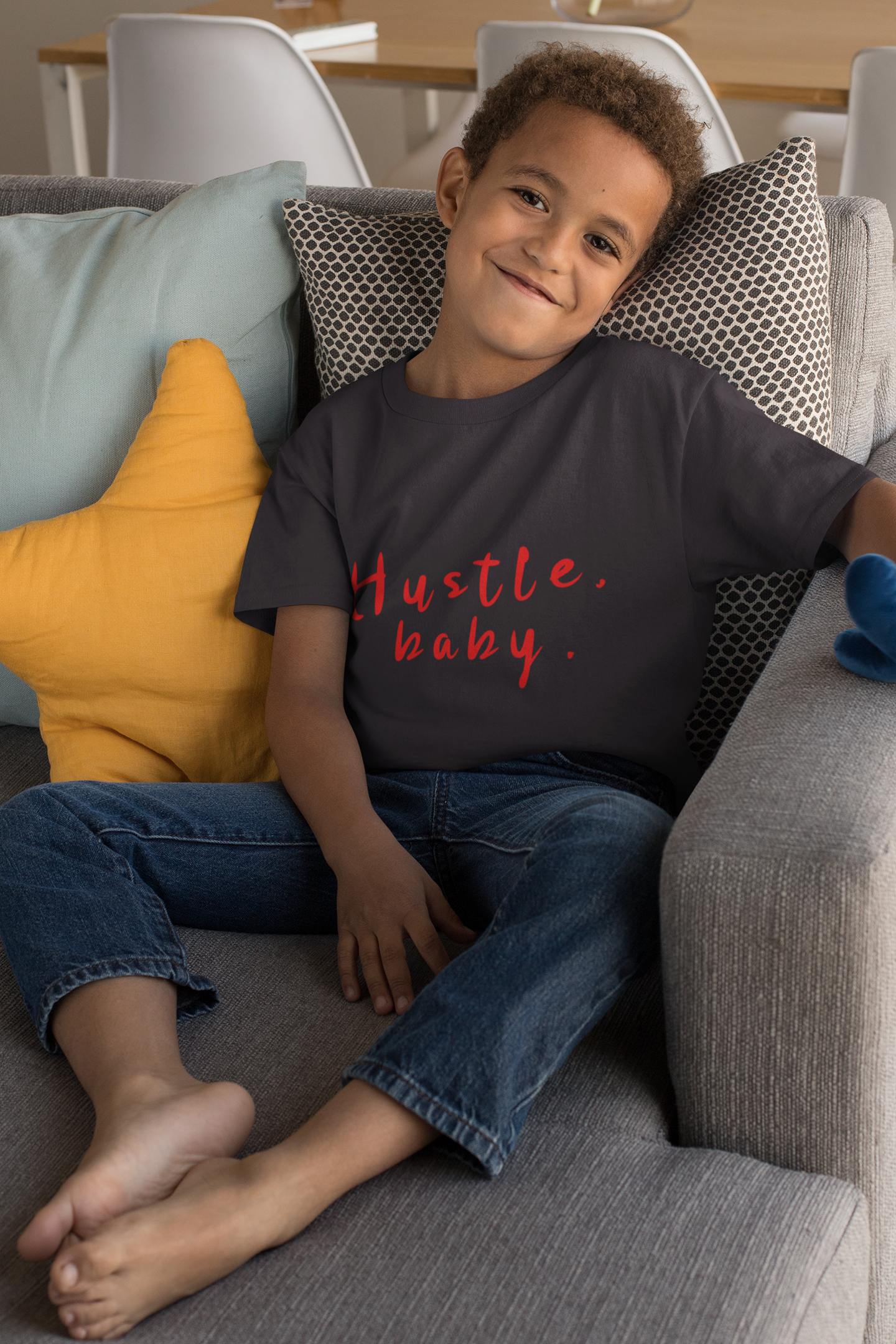 Hustle Baby Half Sleeves T-Shirt for Boy-FunkyTeesClub
