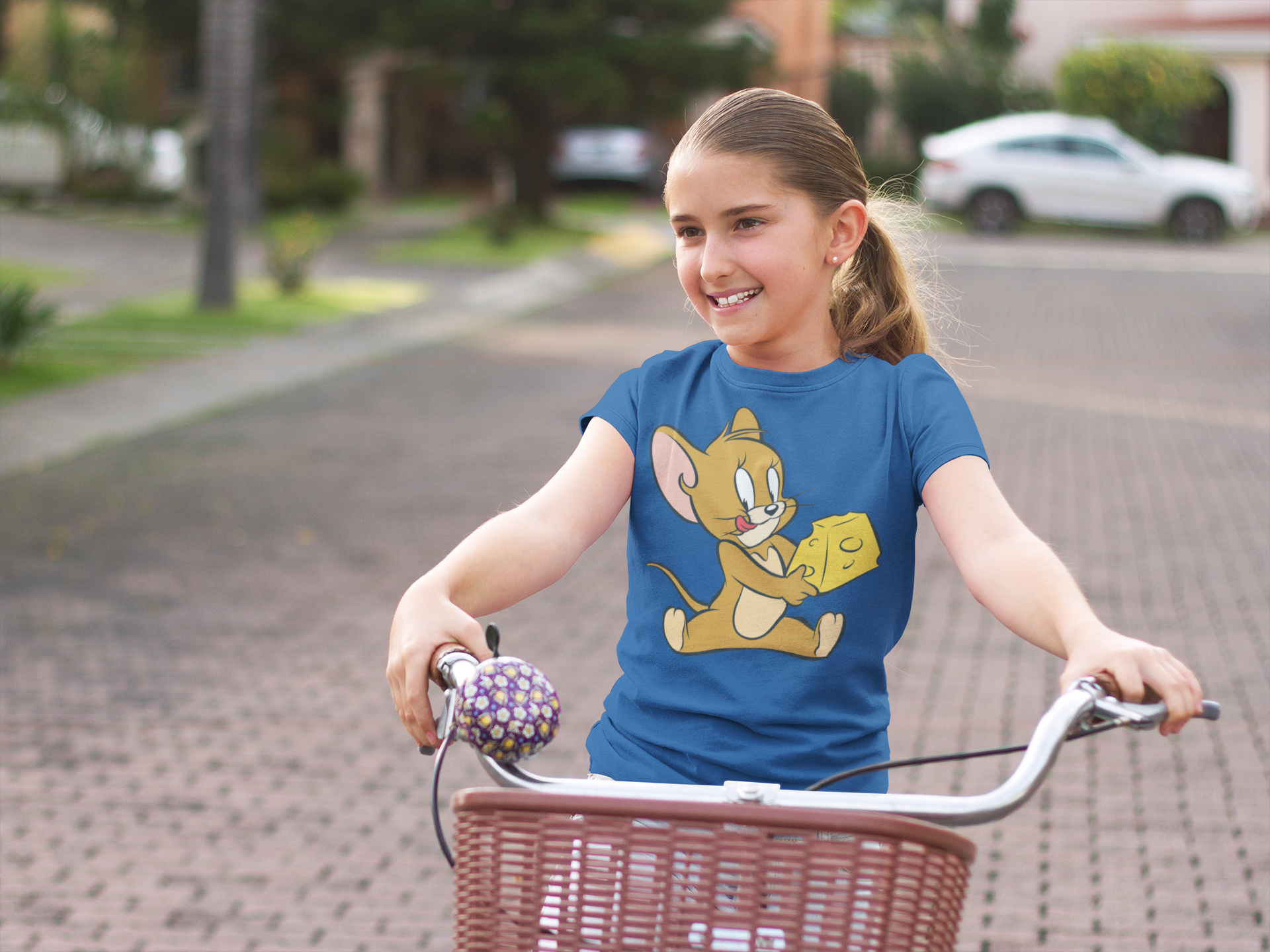 Cute Cartoon Half Sleeves T-Shirt For Girls -FunkyTeesClub