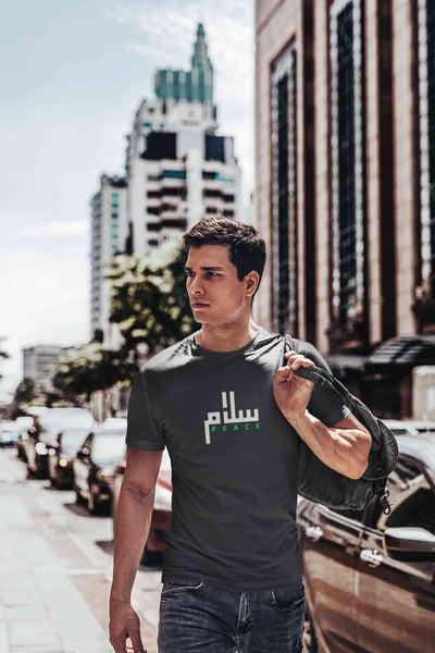 Salam Peace Arabic Word Mens Half Sleeves T-shirt- FunkyTeesClub