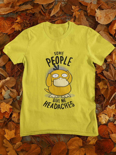 Some Peoples Give Me Headache Funny Graphic Mens Half Sleeves T-shirt- FunkyTeesClub