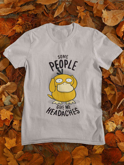 Some Peoples Give Me Headache Funny Graphic Mens Half Sleeves T-shirt- FunkyTeesClub
