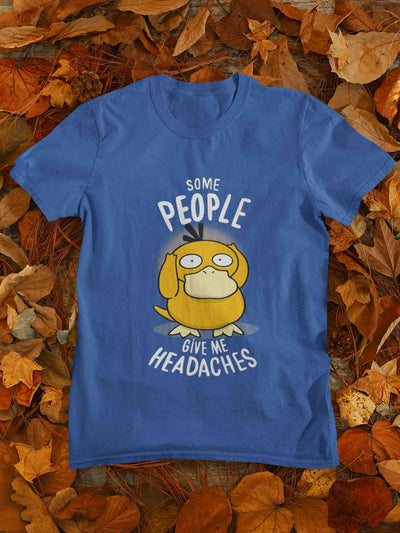 Some Peoples Give Me Headache Funny Graphic Mens Half Sleeves T-shirt- FunkyTeesClub