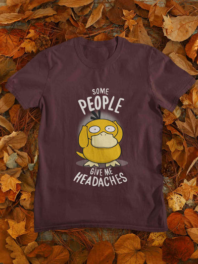 Some Peoples Give Me Headache Funny Graphic Women Half Sleeves T-shirt- FunkyTeesClub