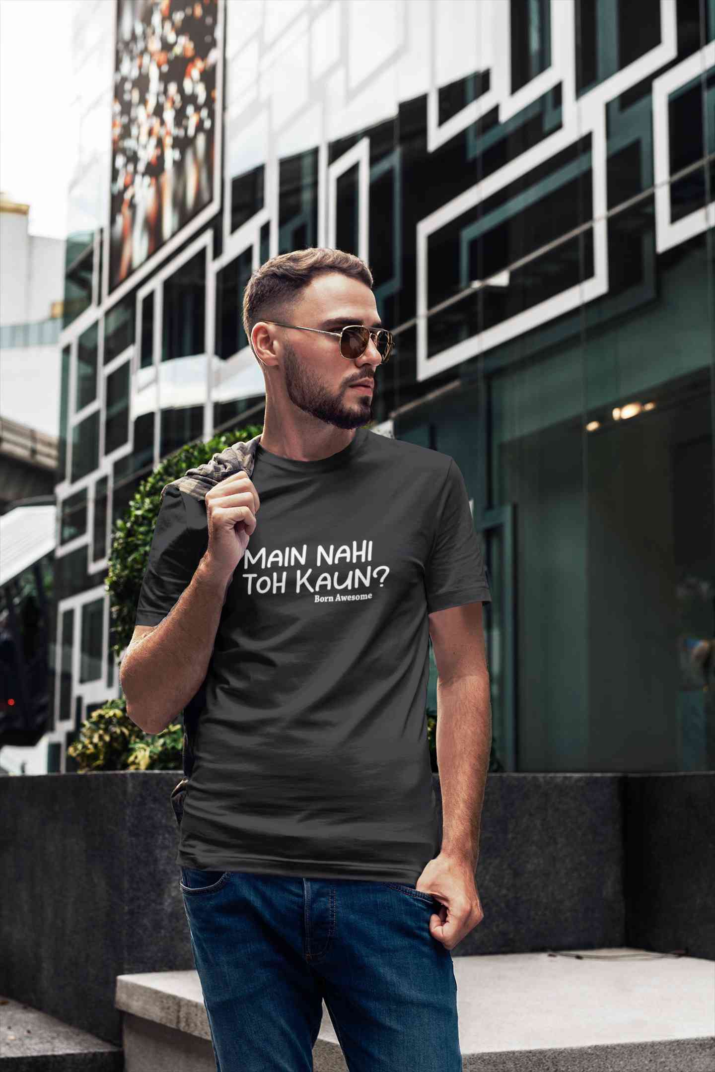 Main Nahi Toh Kaun Mens Half Sleeves T-shirt- FunkyTeesClub