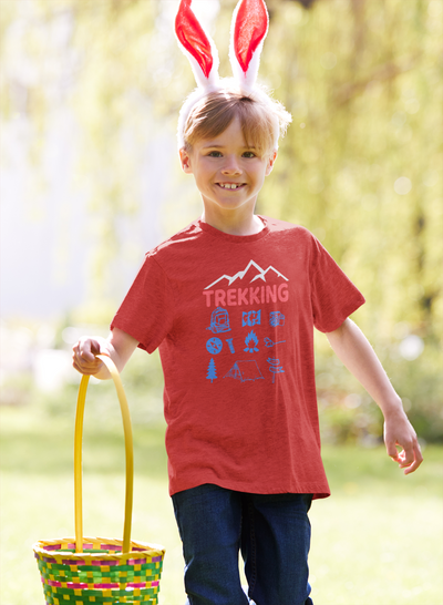 Trekking Half Sleeves T-Shirt for Boy-FunkyTeesClub