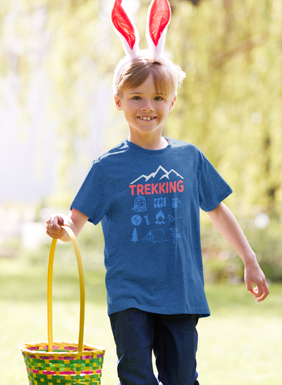 Trekking Half Sleeves T-Shirt for Boy-FunkyTeesClub