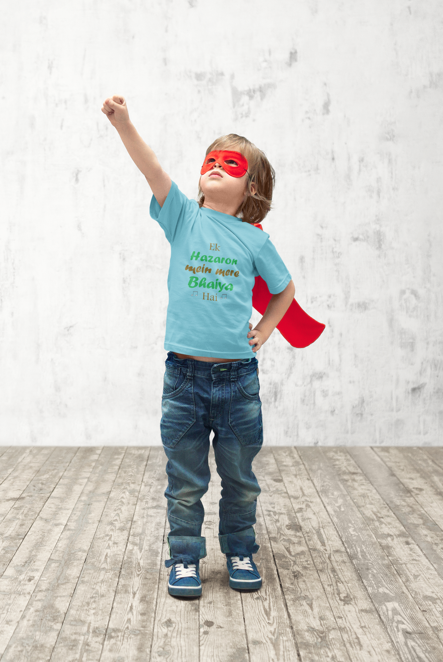 Ek Hazaro Mein Mere Bhaiya Half Sleeves T-Shirt for Boy-FunkyTeesClub