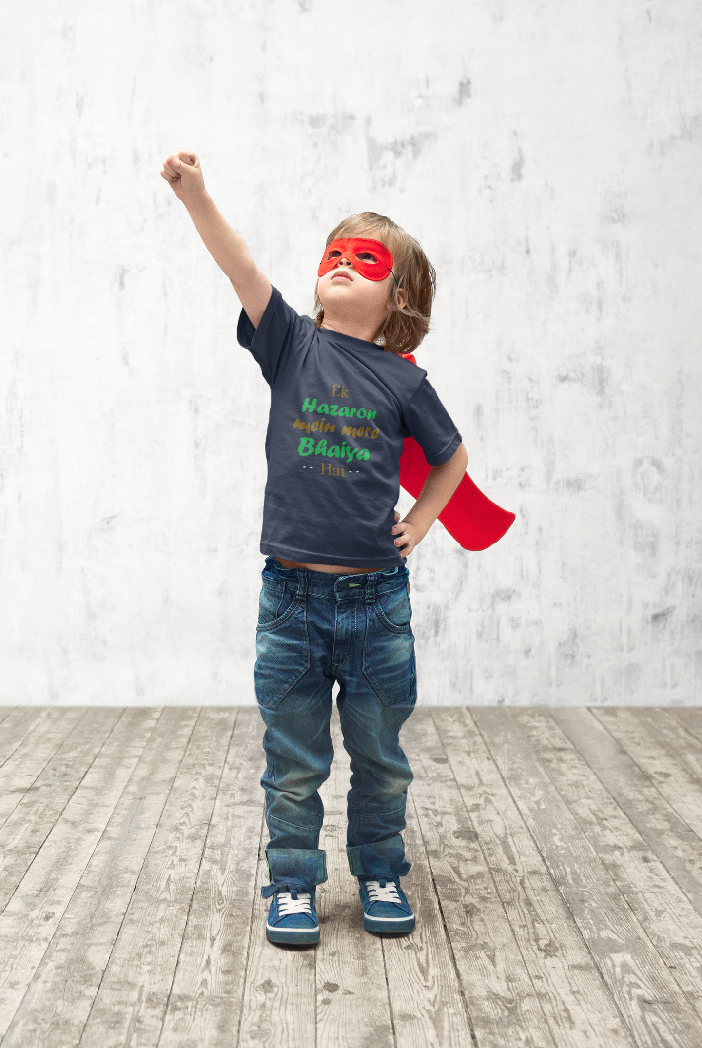 Ek Hazaro Mein Mere Bhaiya Half Sleeves T-Shirt for Boy-FunkyTeesClub