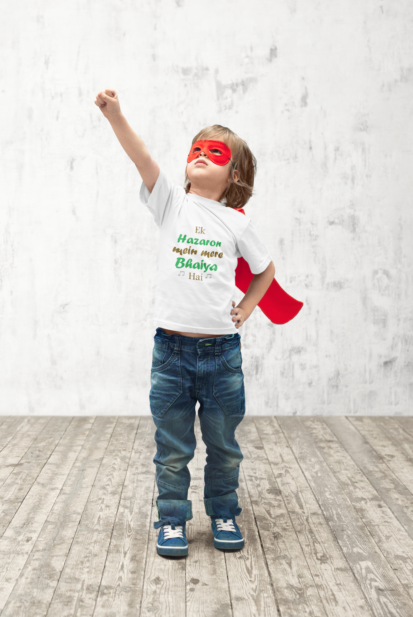 Ek Hazaro Mein Mere Bhaiya Half Sleeves T-Shirt for Boy-FunkyTeesClub