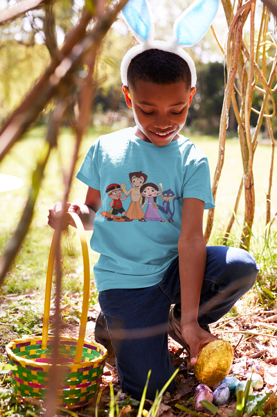 Cute Cartoon Half Sleeves T-Shirt for Boy-FunkyTeesClub