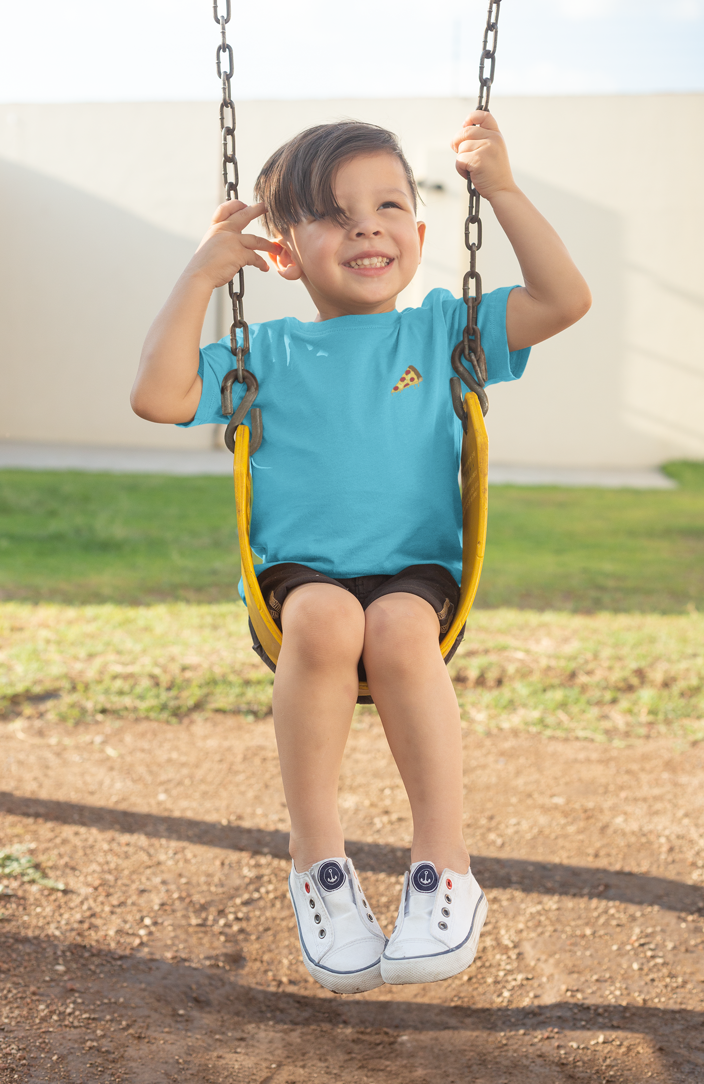 Pizza Minimals Half Sleeves T-Shirt for Boy-FunkyTeesClub
