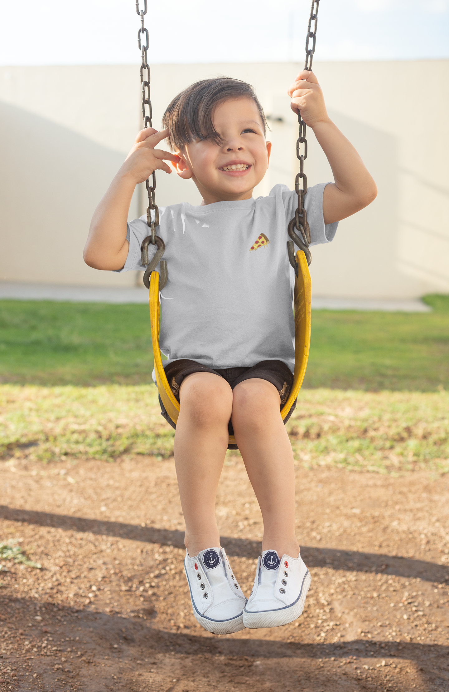 Pizza Minimals Half Sleeves T-Shirt for Boy-FunkyTeesClub