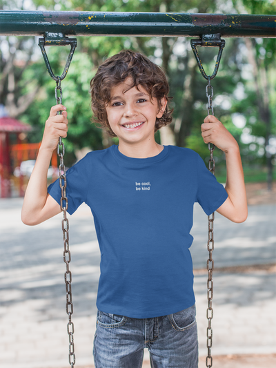 Be Cool Be Kind Minimals Half Sleeves T-Shirt for Boy-FunkyTeesClub