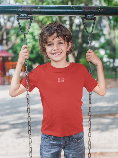 Be Cool Be Kind Minimals Half Sleeves T-Shirt for Boy-FunkyTeesClub