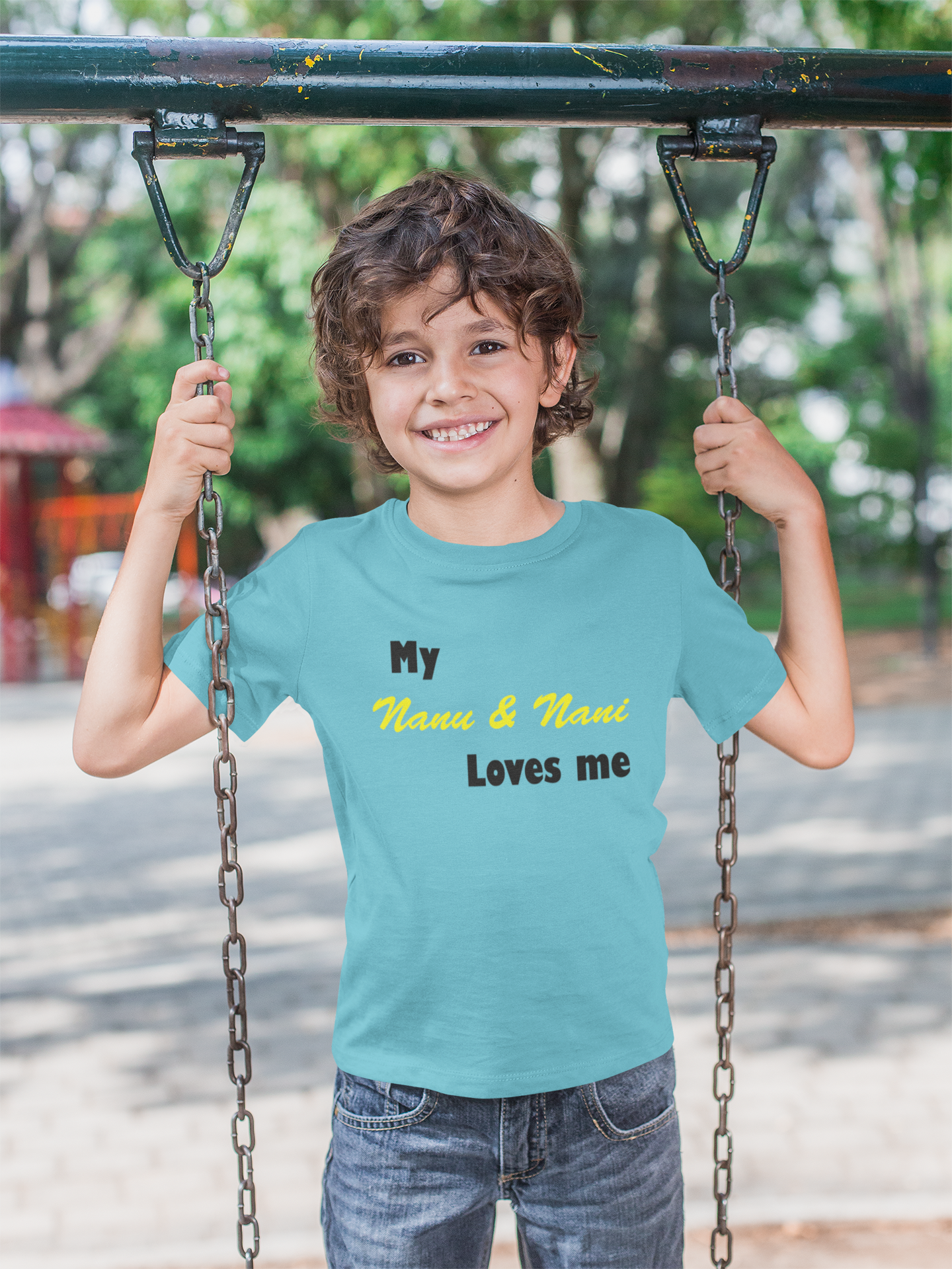 Nanu And Nani Loves Me Half Sleeves T-Shirt for Boy-FunkyTeesClub
