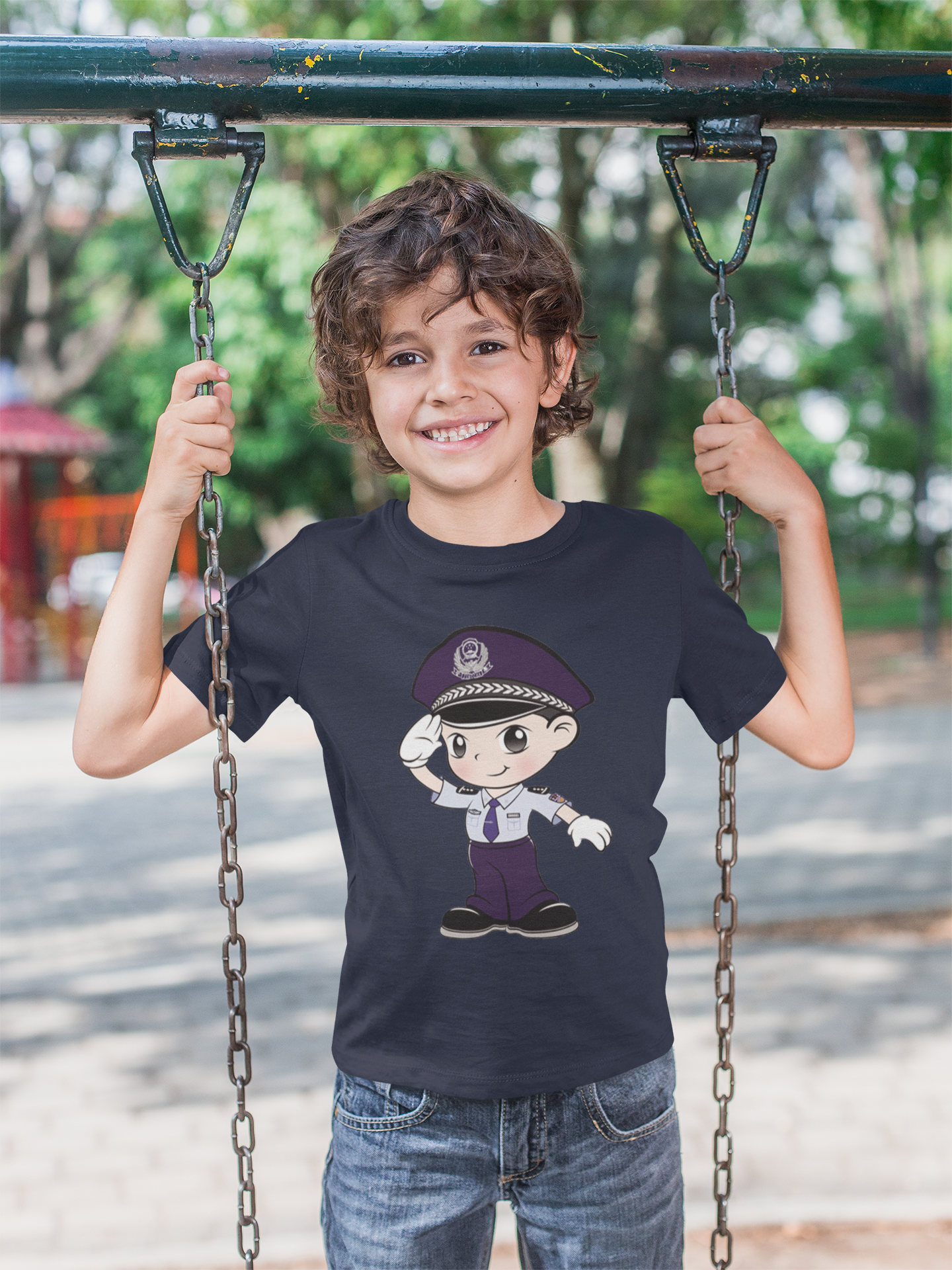 Future Police Half Sleeves T-Shirt for Boy-FunkyTeesClub