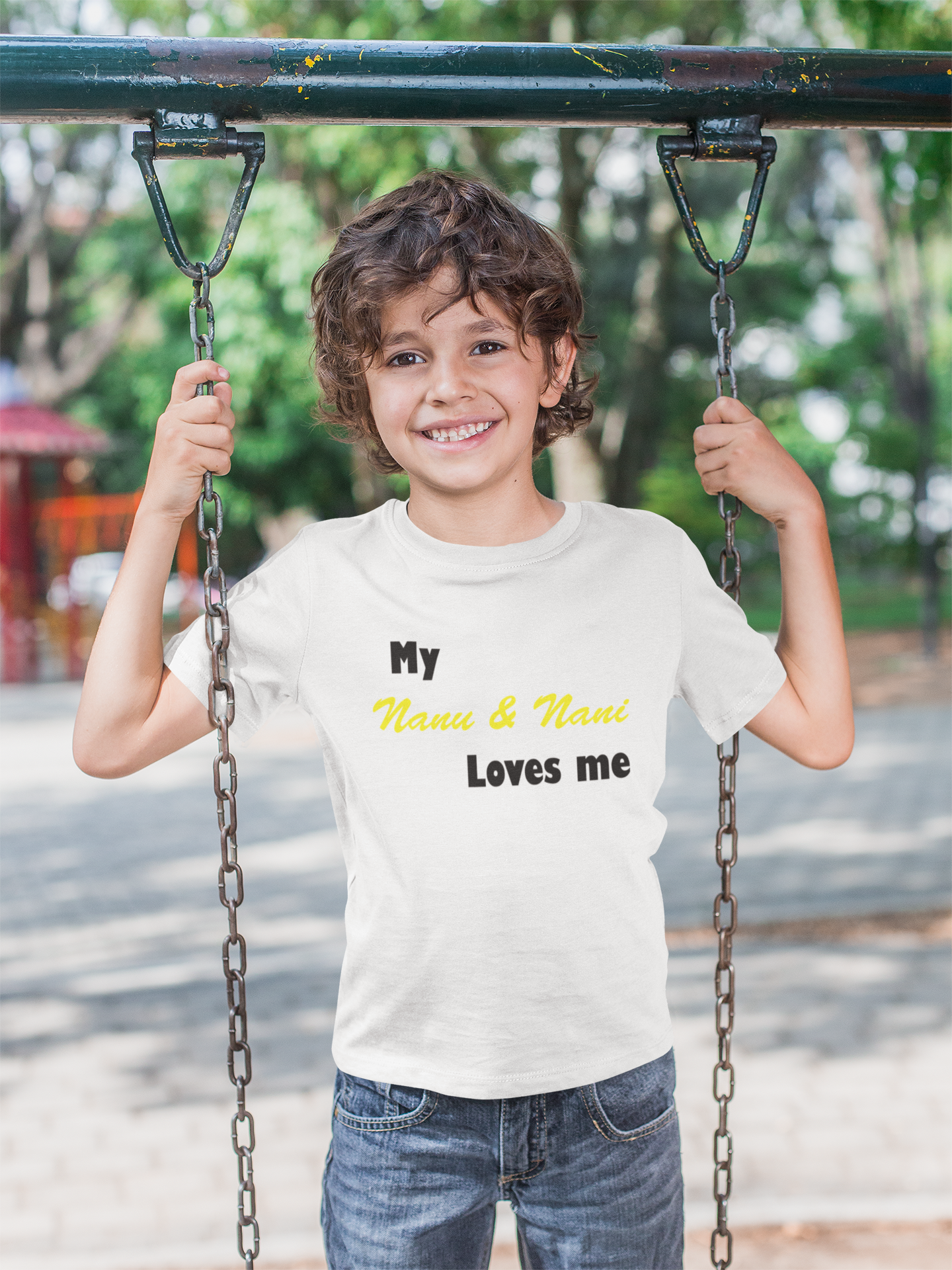 Nanu And Nani Loves Me Half Sleeves T-Shirt for Boy-FunkyTeesClub