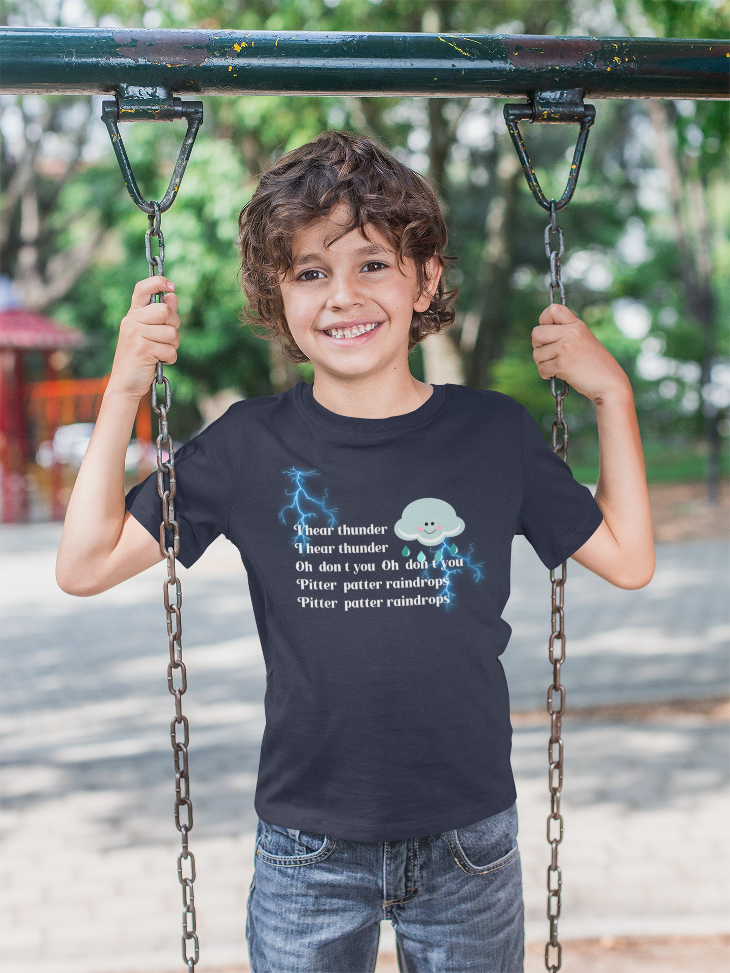 I Hear Thunder Poem Half Sleeves T-Shirt for Boy-FunkyTeesClub