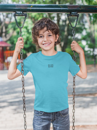 Be Cool Be Kind Minimals Half Sleeves T-Shirt for Boy-FunkyTeesClub
