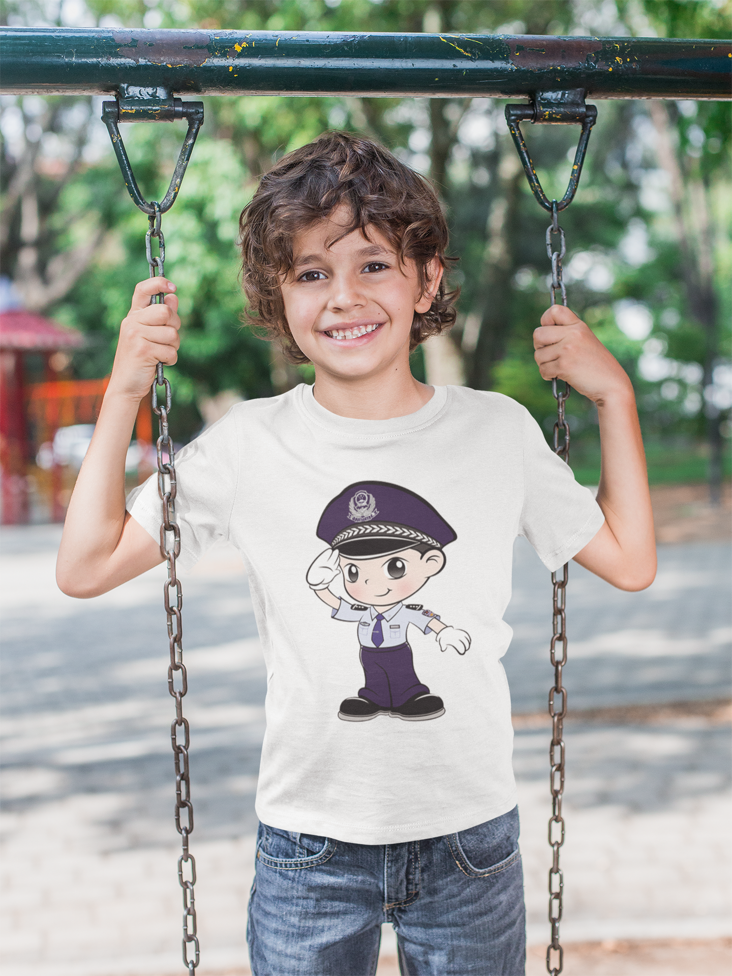 Future Police Half Sleeves T-Shirt for Boy-FunkyTeesClub