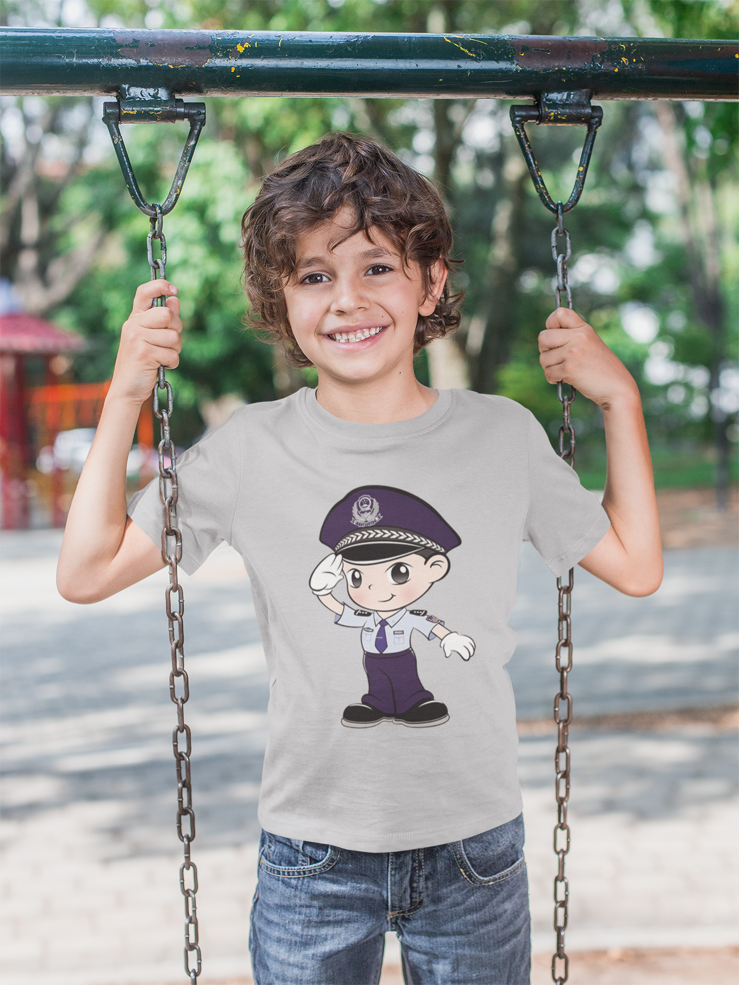 Future Police Half Sleeves T-Shirt for Boy-FunkyTeesClub