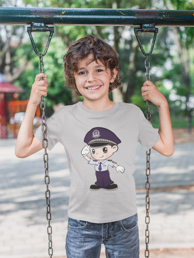 Future Police Half Sleeves T-Shirt for Boy-FunkyTeesClub