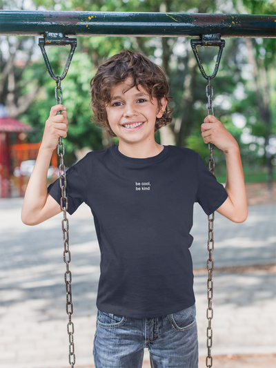 Be Cool Be Kind Minimals Half Sleeves T-Shirt for Boy-FunkyTeesClub