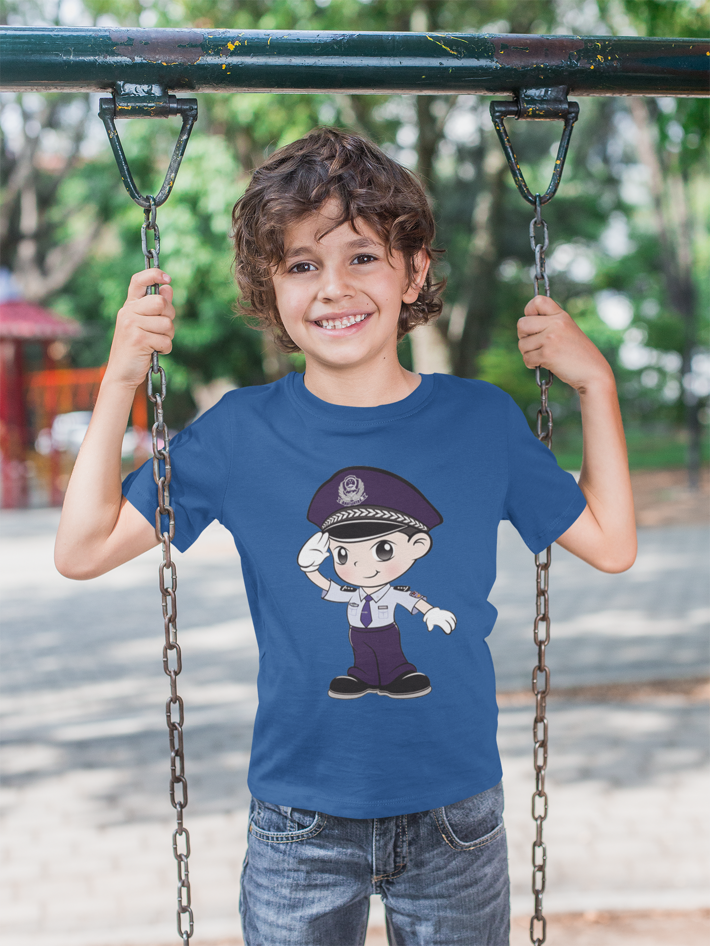 Future Police Half Sleeves T-Shirt for Boy-FunkyTeesClub