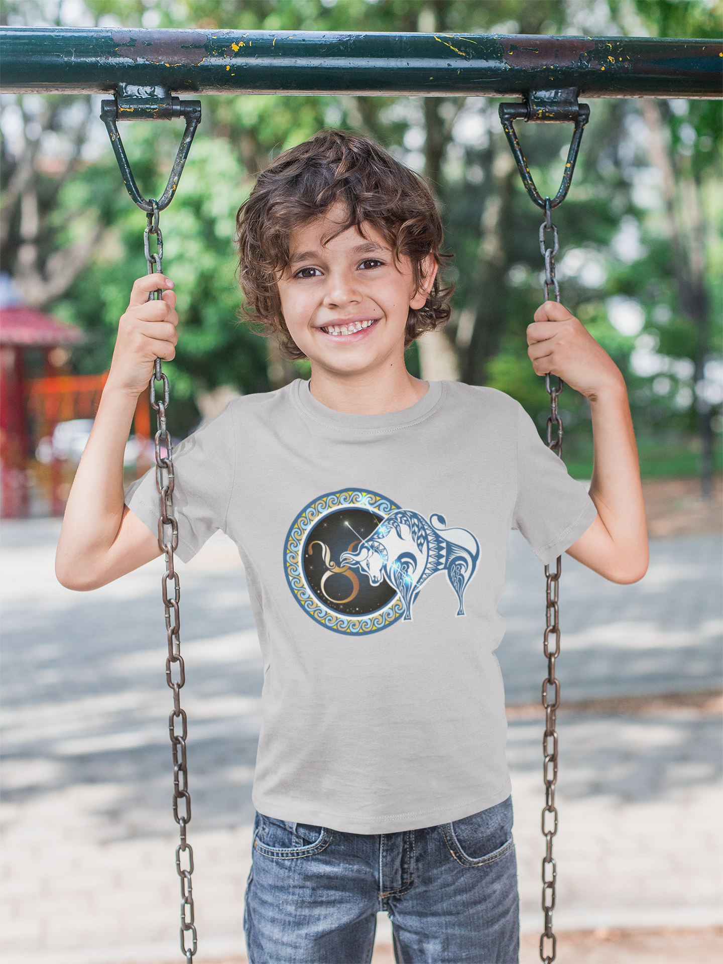 Taurus Zodiac Sign Half Sleeves T-Shirt for Boy-FunkyTeesClub