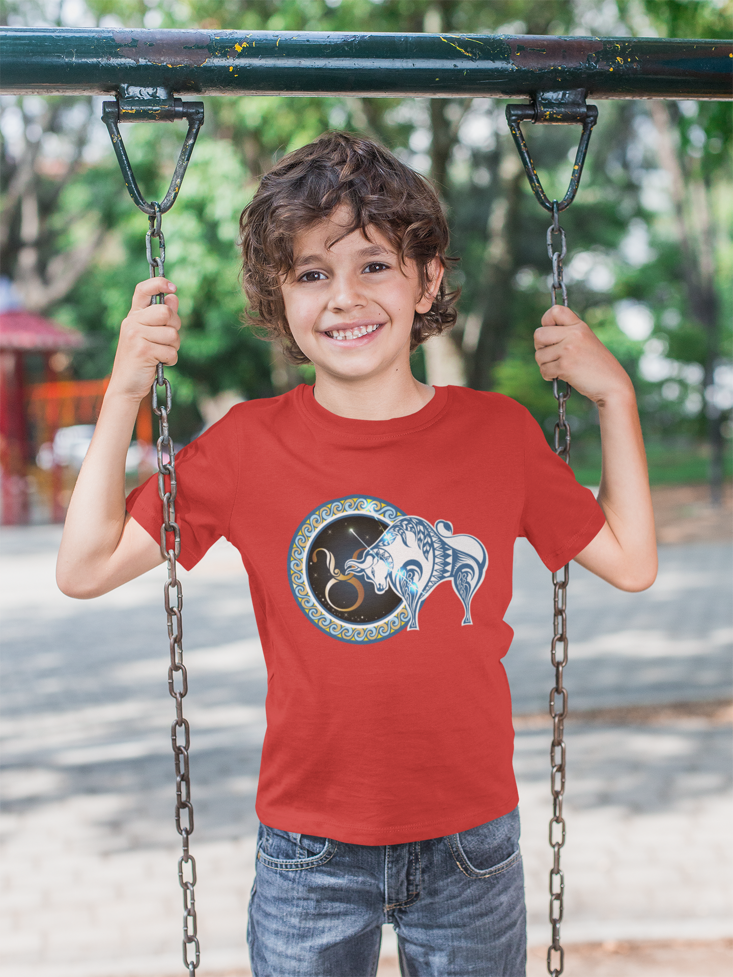 Taurus Zodiac Sign Half Sleeves T-Shirt for Boy-FunkyTeesClub