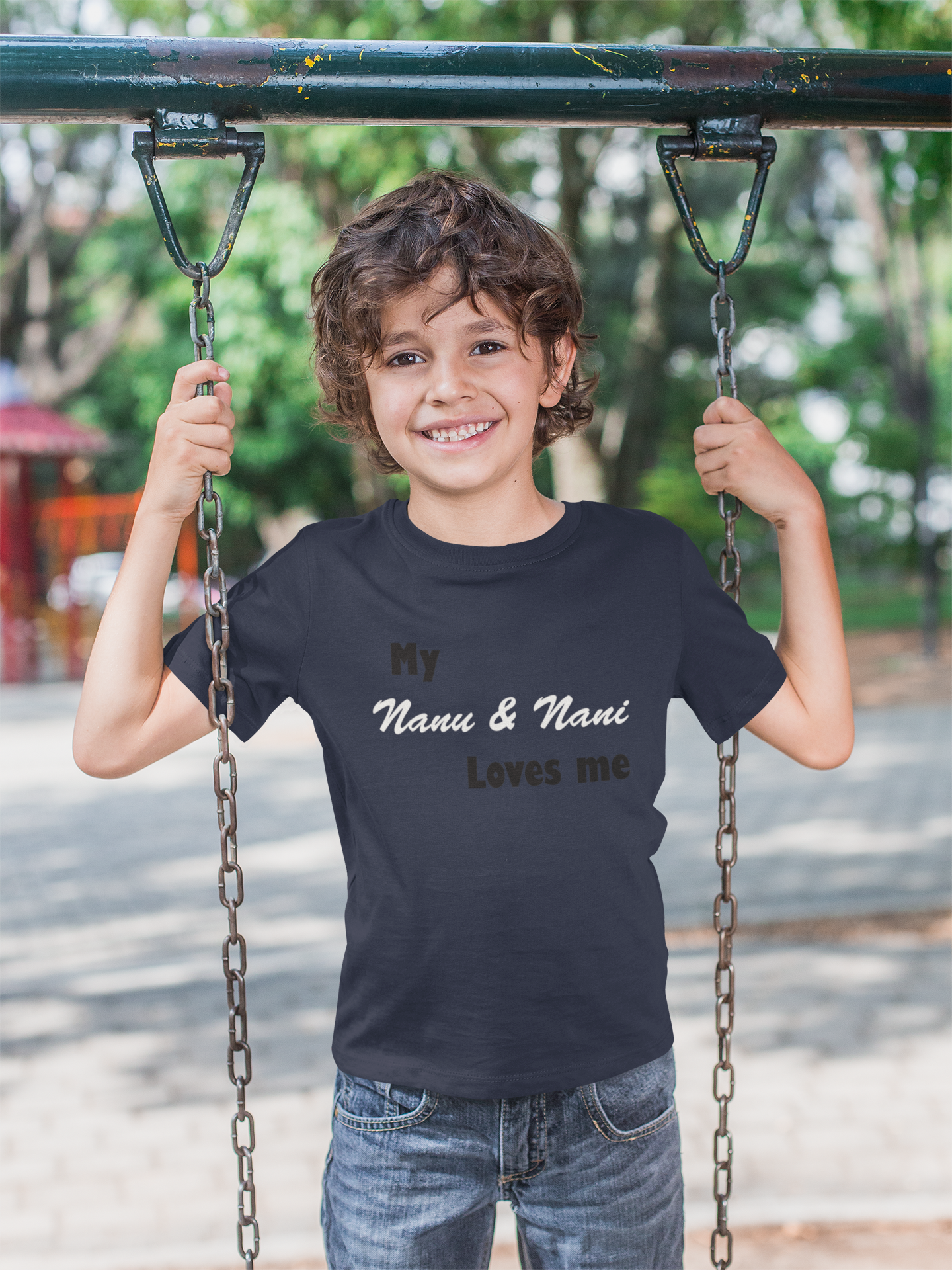 Nanu And Nani Loves Me Half Sleeves T-Shirt for Boy-FunkyTeesClub