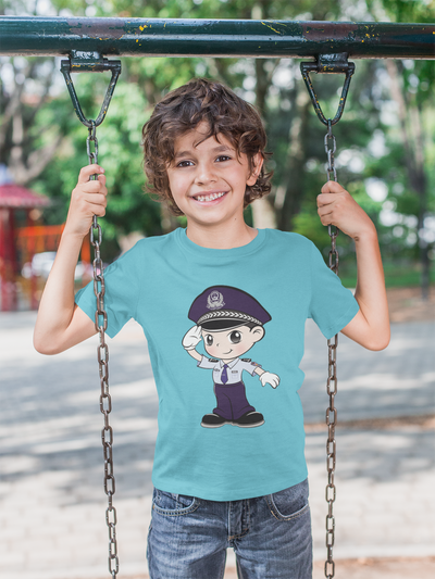 Future Police Half Sleeves T-Shirt for Boy-FunkyTeesClub