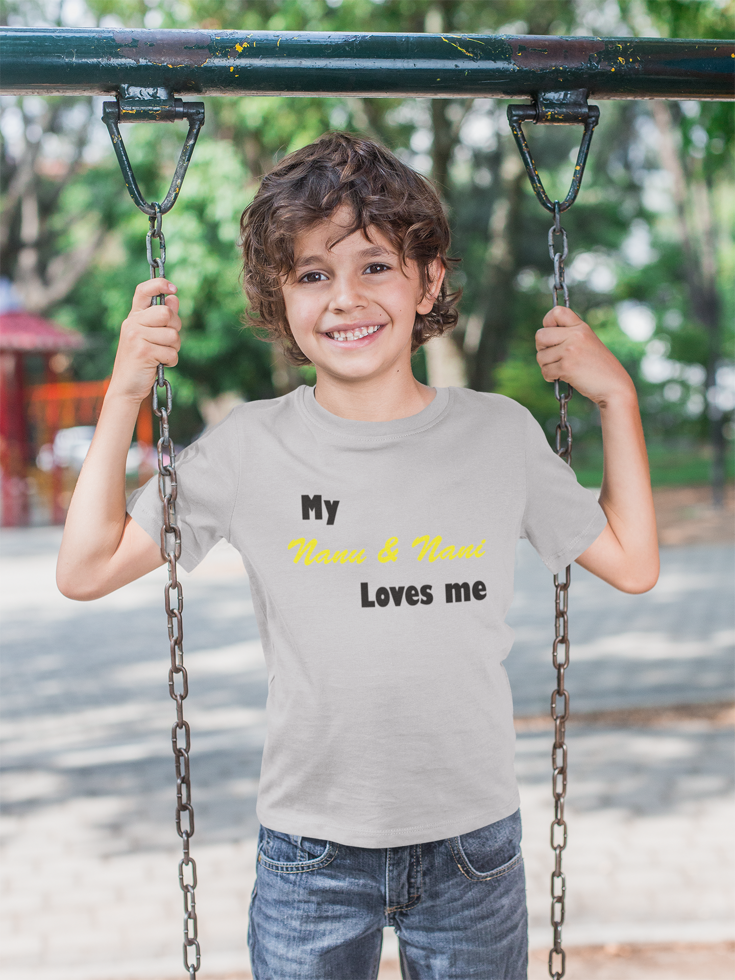 Nanu And Nani Loves Me Half Sleeves T-Shirt for Boy-FunkyTeesClub
