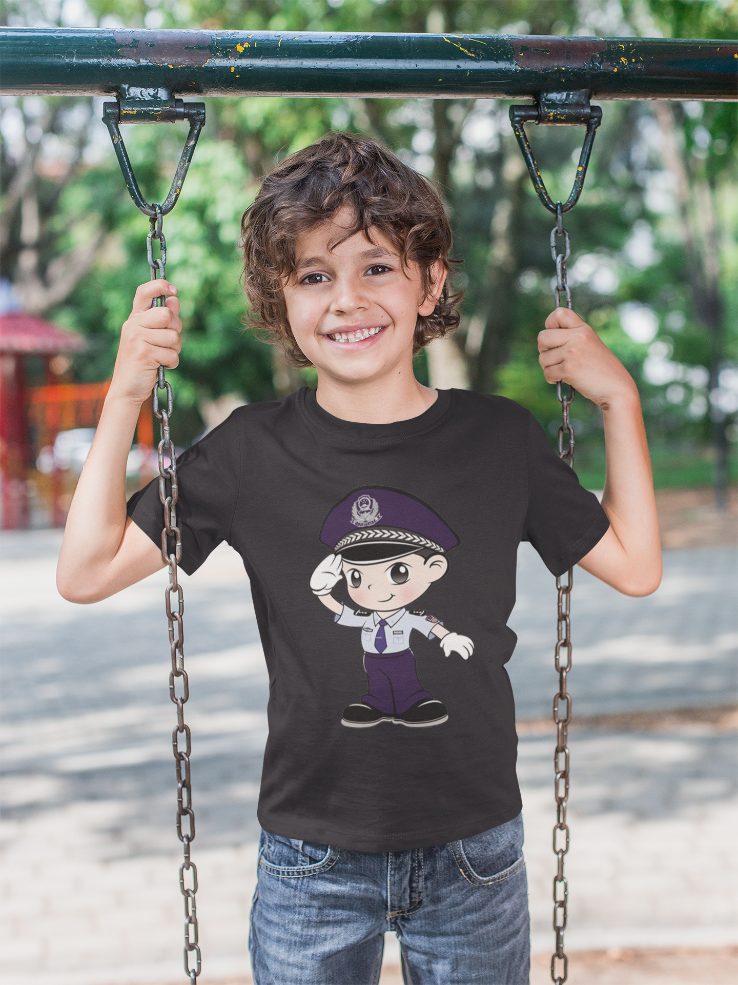 Future Police Half Sleeves T-Shirt for Boy-FunkyTeesClub