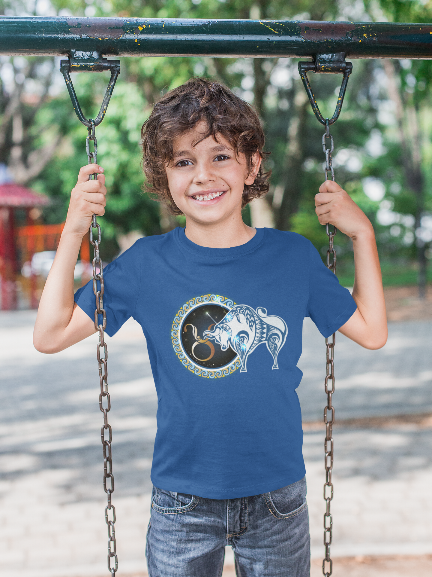 Taurus Zodiac Sign Half Sleeves T-Shirt for Boy-FunkyTeesClub
