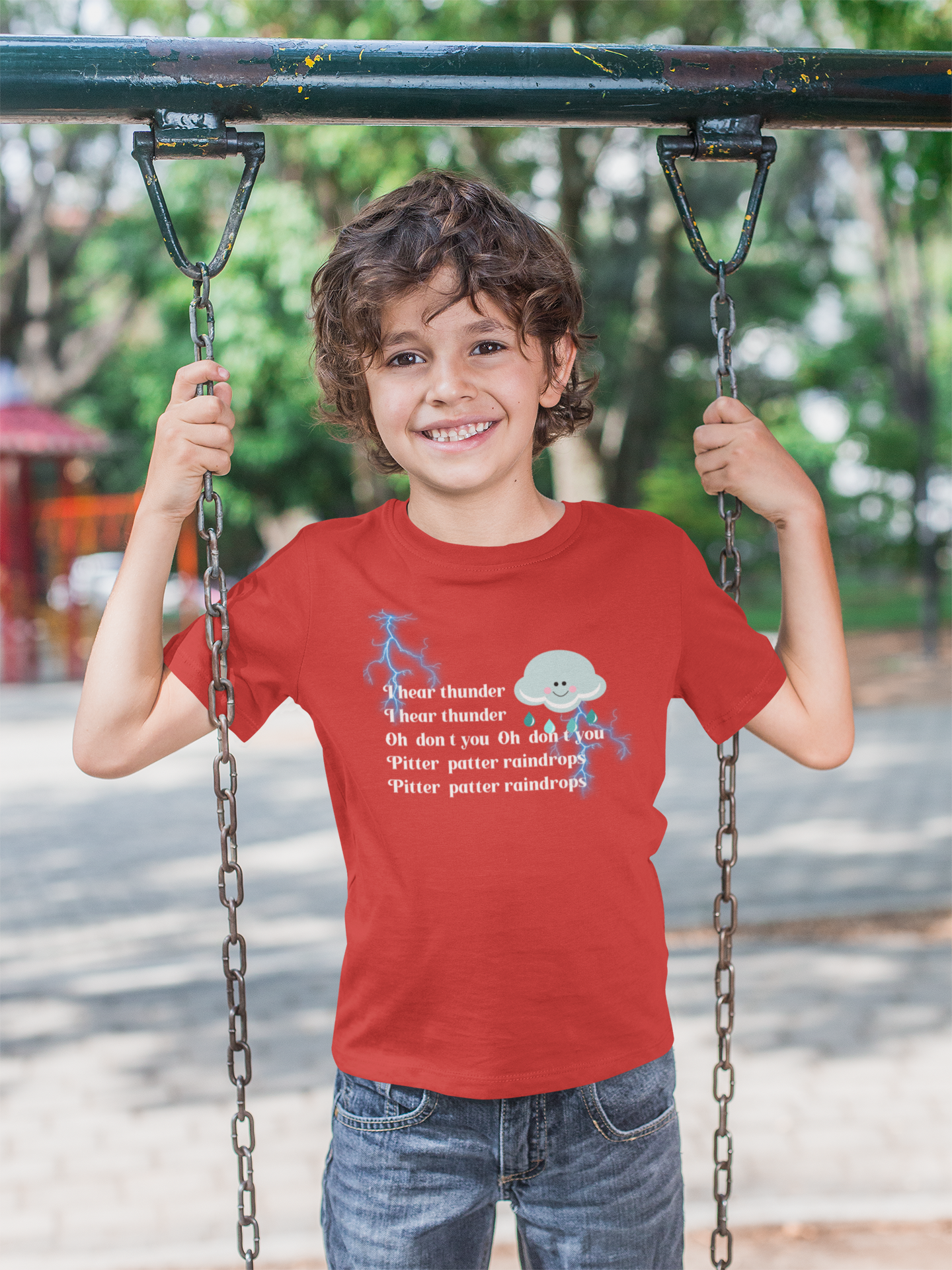 I Hear Thunder Poem Half Sleeves T-Shirt for Boy-FunkyTeesClub