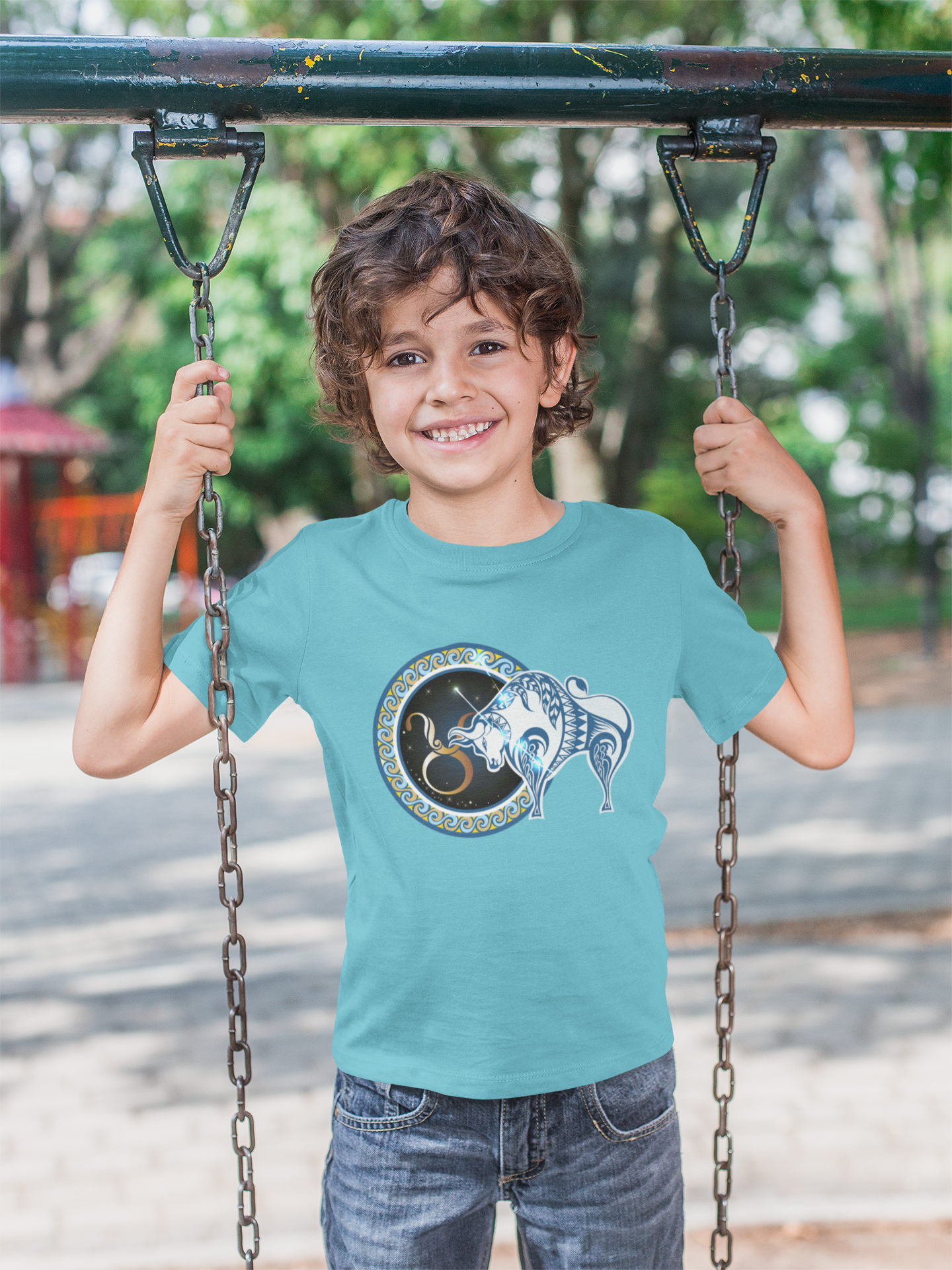 Taurus Zodiac Sign Half Sleeves T-Shirt for Boy-FunkyTeesClub