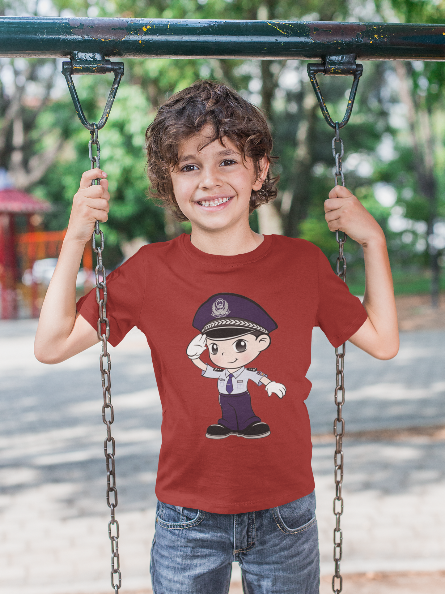Future Police Half Sleeves T-Shirt for Boy-FunkyTeesClub