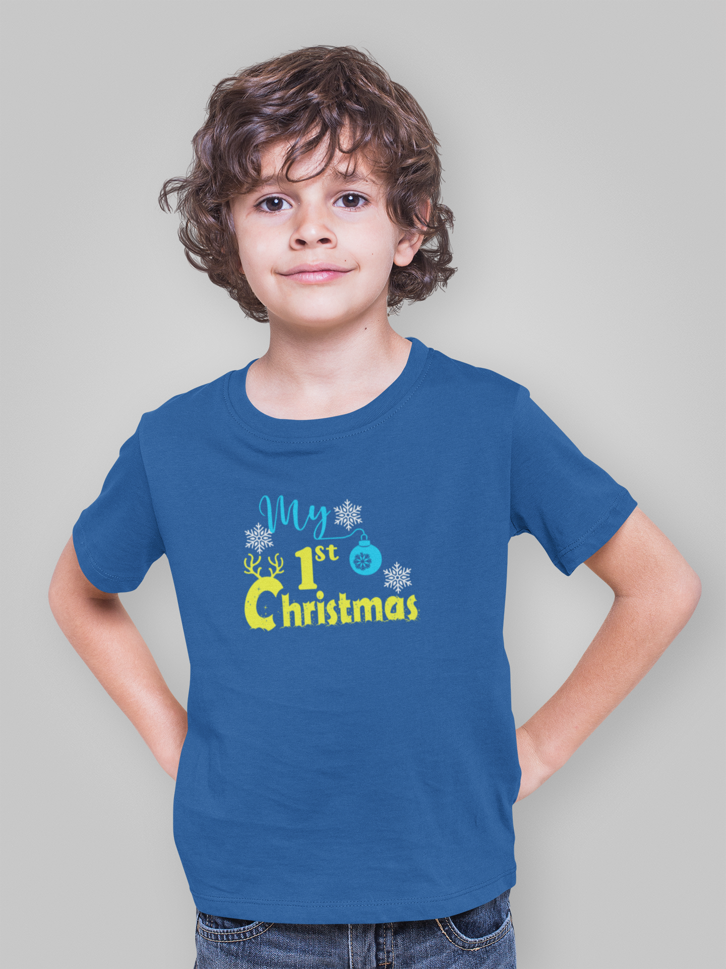 First Christmas Half Sleeves T-Shirt for Boy-FunkyTeesClub