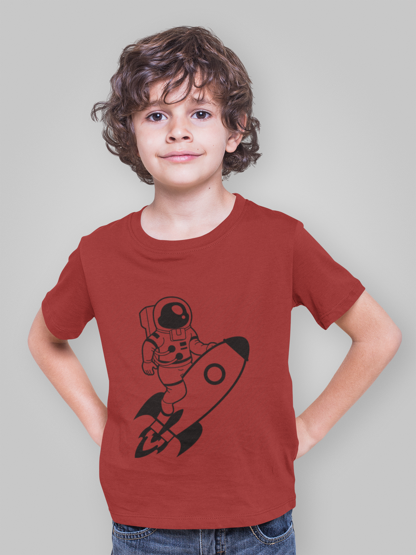 Future Astronaut Half Sleeves T-Shirt for Boy-FunkyTeesClub