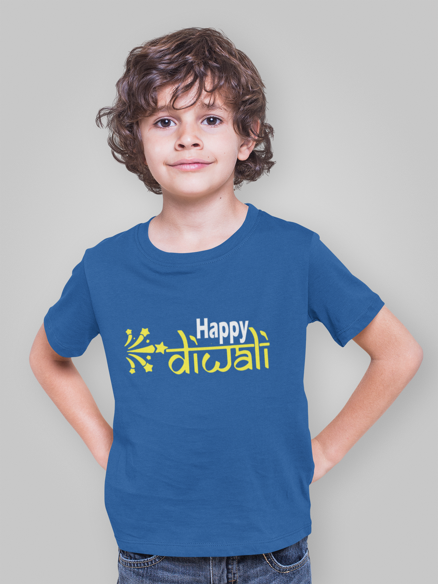 Happy Diwali Half Sleeves T-Shirt for Boy-FunkyTeesClub