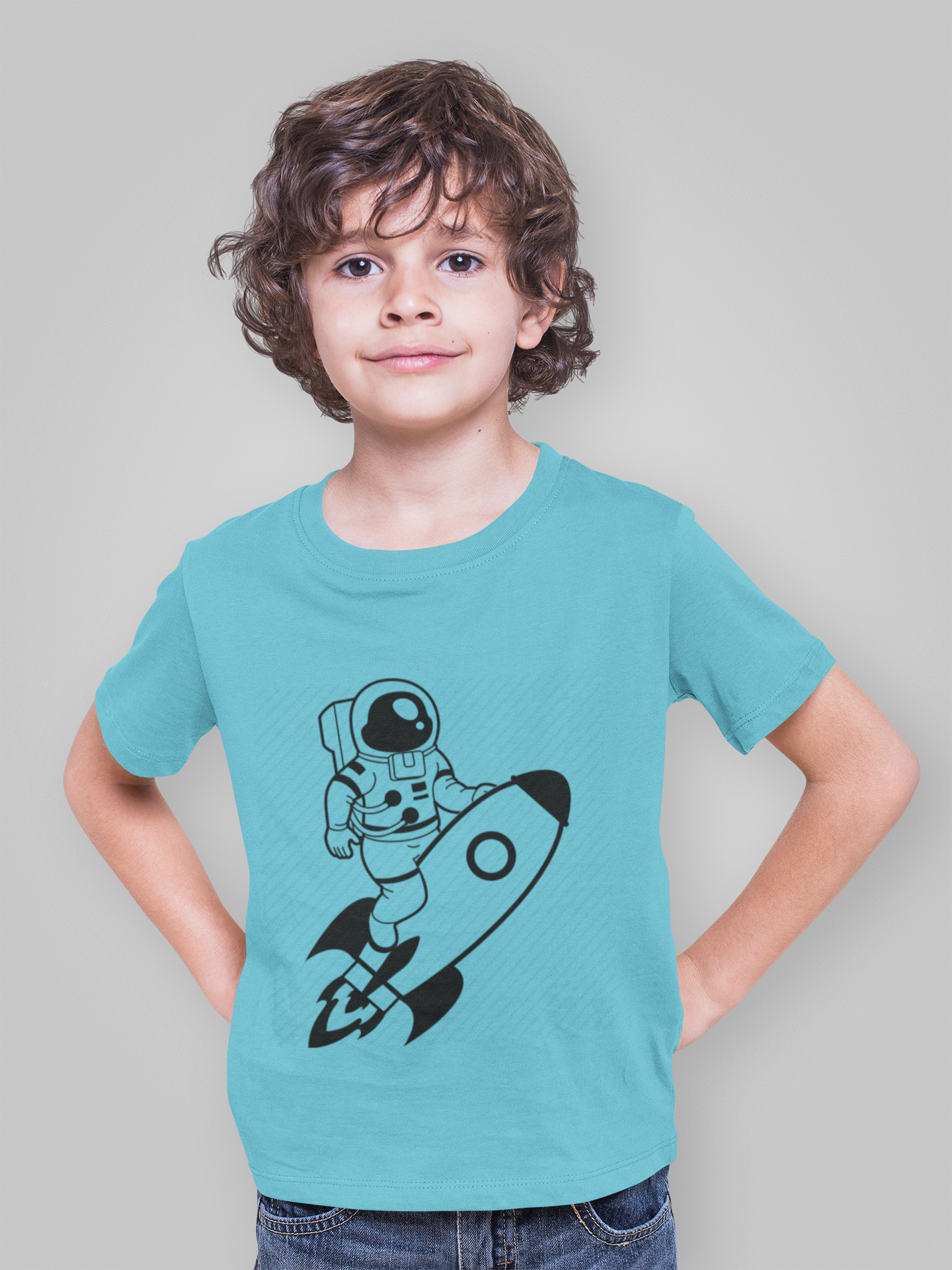 Future Astronaut Half Sleeves T-Shirt for Boy-FunkyTeesClub