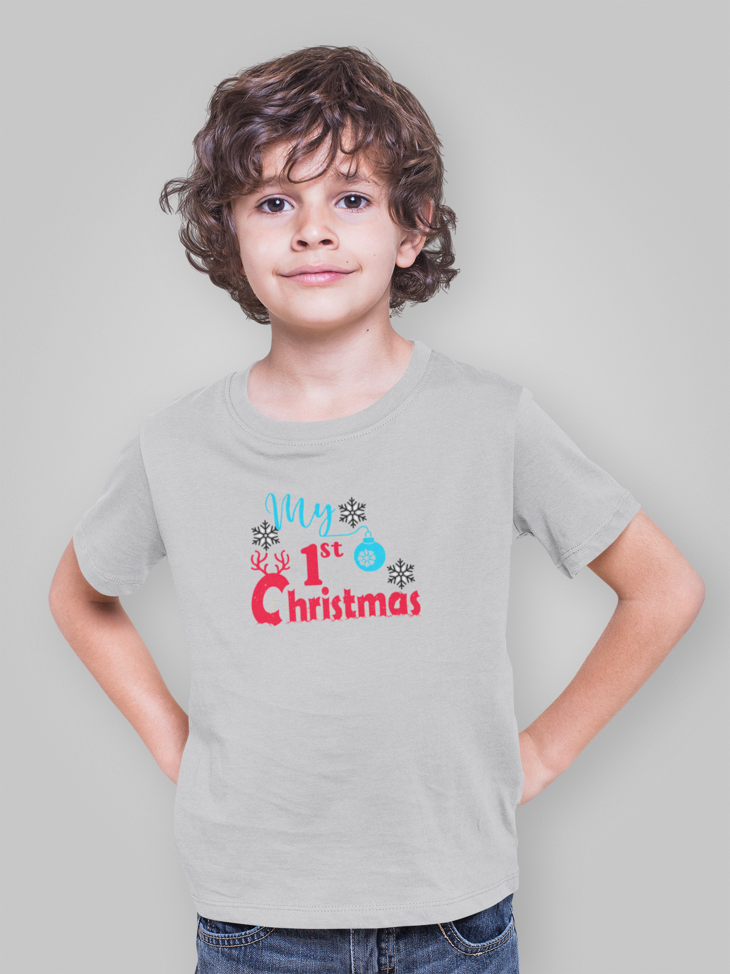 First Christmas Half Sleeves T-Shirt for Boy-FunkyTeesClub