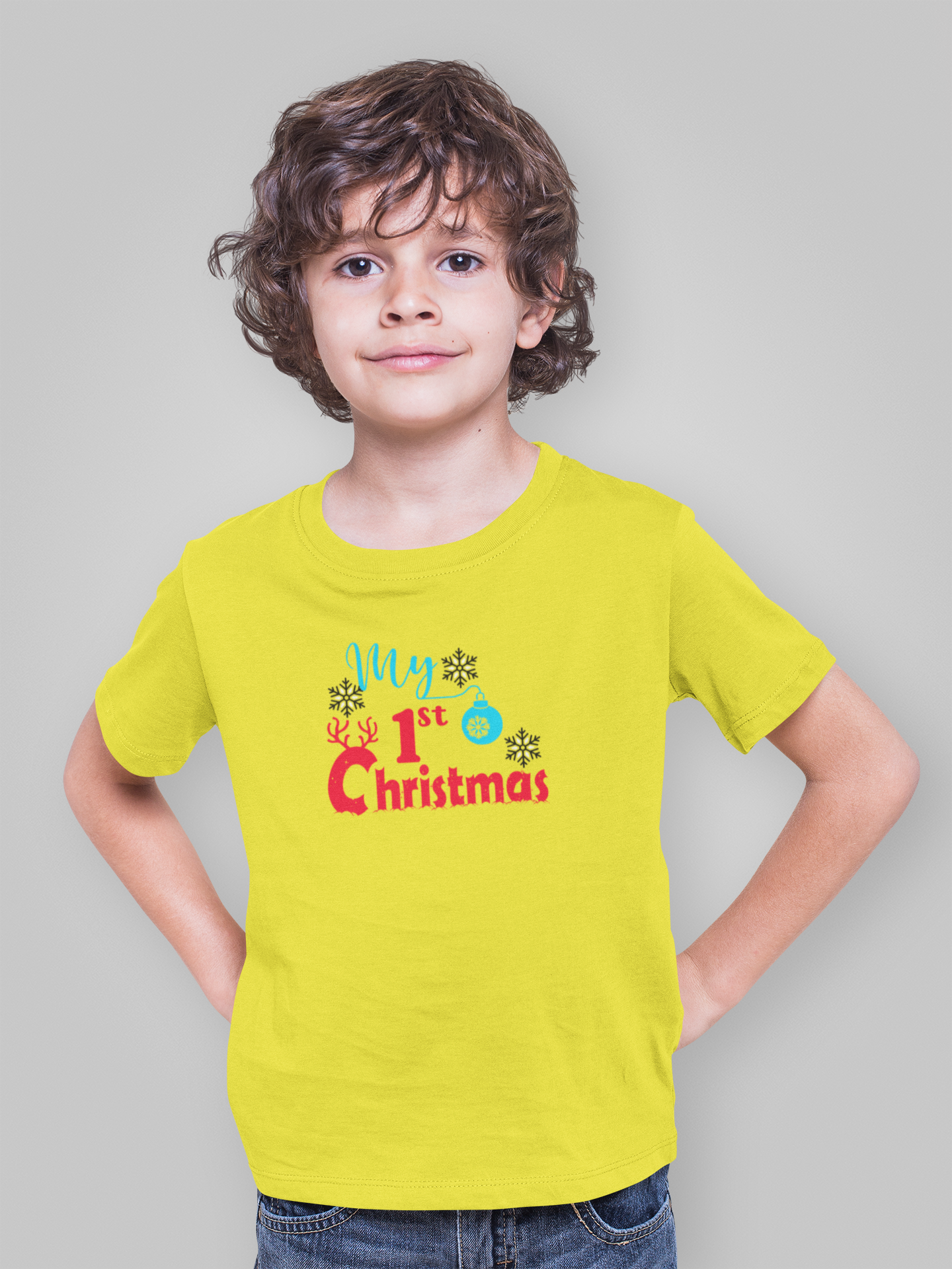 First Christmas Half Sleeves T-Shirt for Boy-FunkyTeesClub