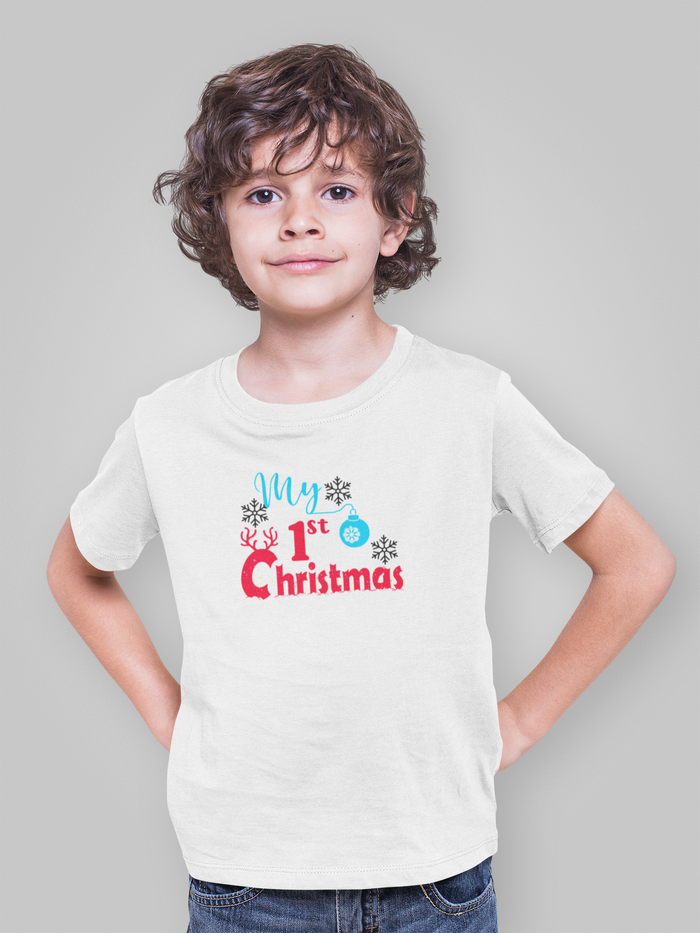 First Christmas Half Sleeves T-Shirt for Boy-FunkyTeesClub