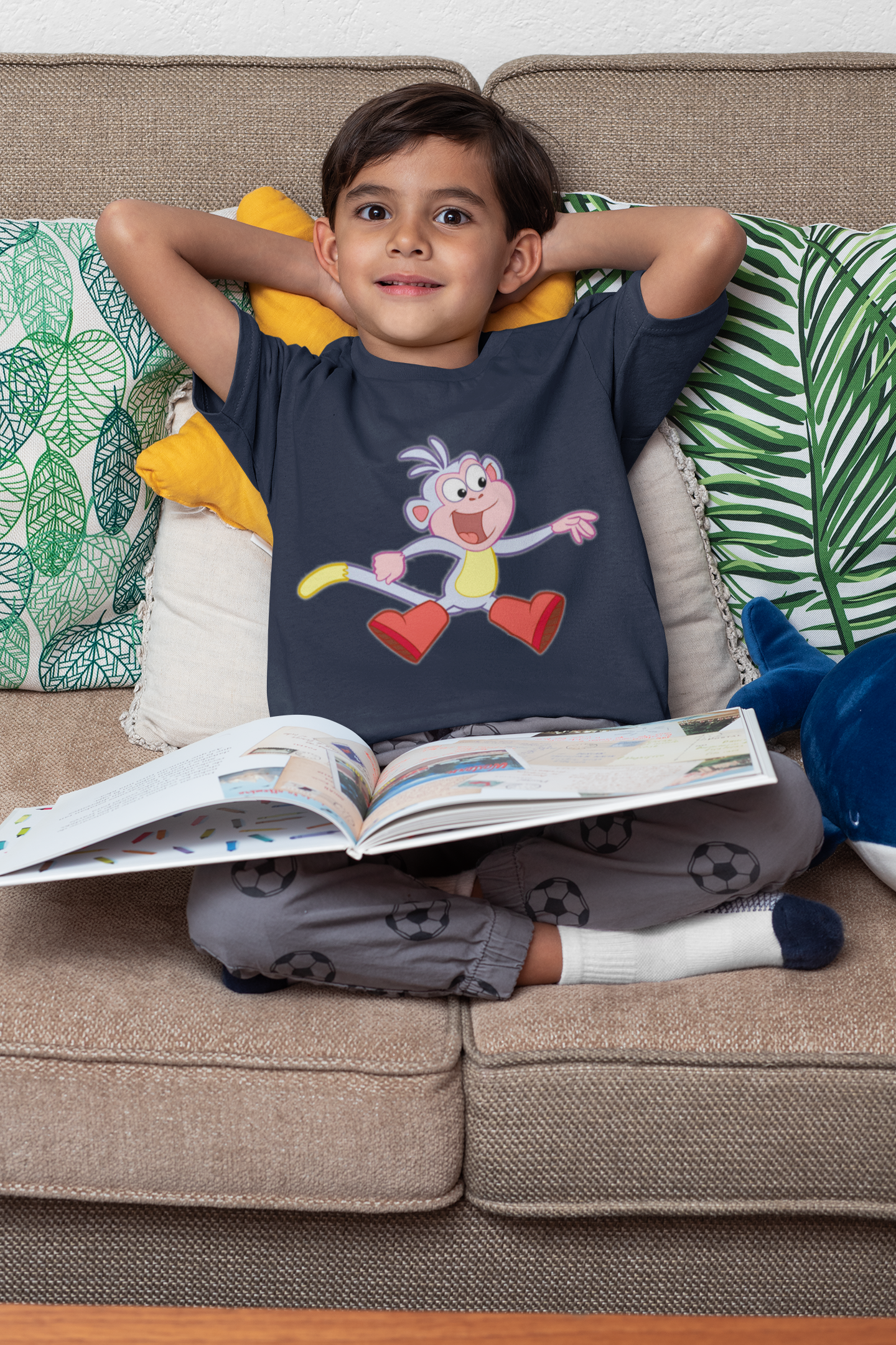 Cute Cartoon Half Sleeves T-Shirt for Boy-FunkyTeesClub